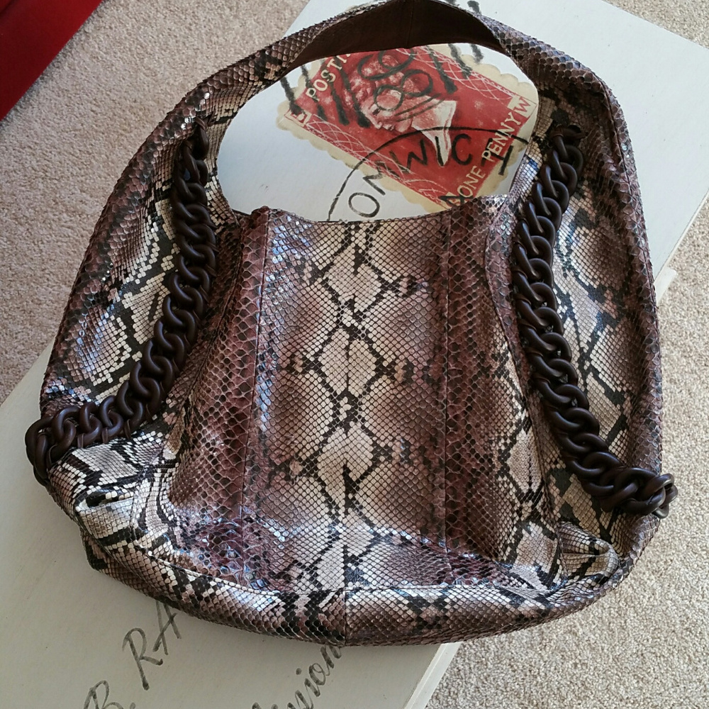 Michael Kors Python Cable Handbag - Picture 2 of 7